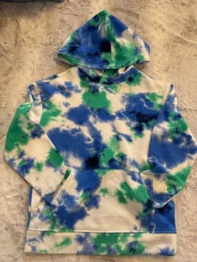 Old Navy Blue, Green & White Tie-Dye Hoodie